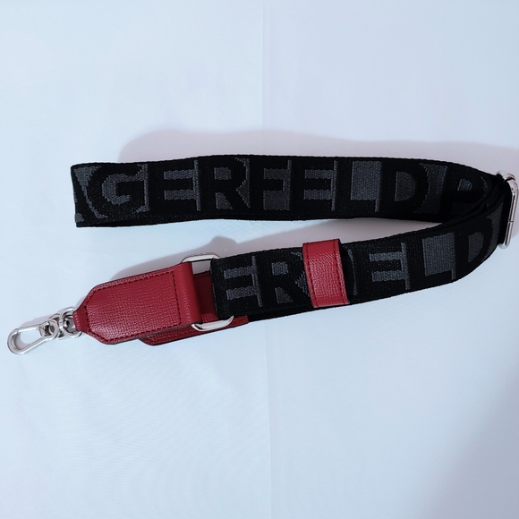 NWT Karl Lagerfeld Maybelle Cat Tote Dark Red with boucle applique Crossbody Bag - Picture 9 of 9